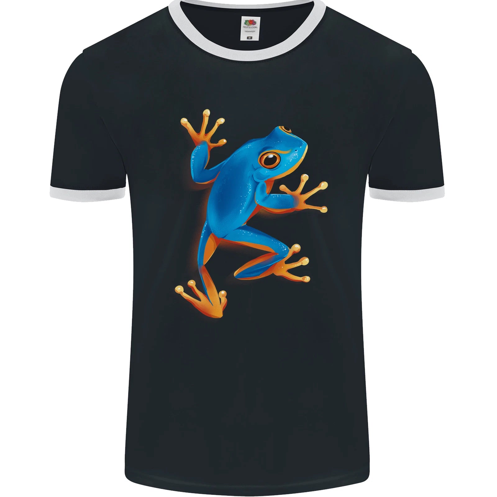 A Cool Frog Climbing Up Mens Ringer T-Shirt FotL