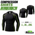 Mens Compression Base layer Shirt sports wear Top Long tight thermal Long Sleeve