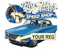 Rover P6 3500 classic Car Retro Design  Big Eddie’s Speed Shop T Shirt