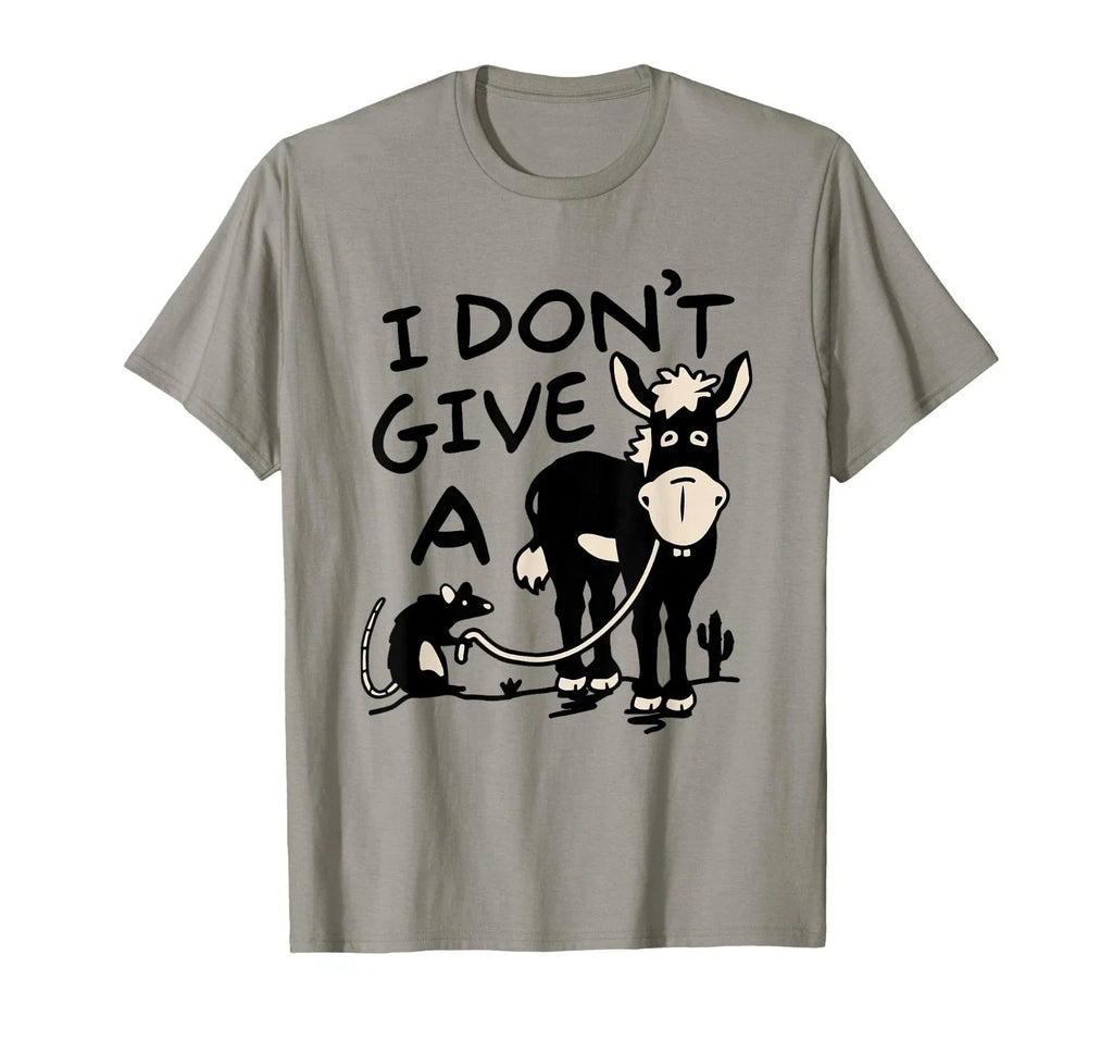 Men’s Small I Don't Give a Rats A$$ Grey T-shirt Funny Meme Dad Joke