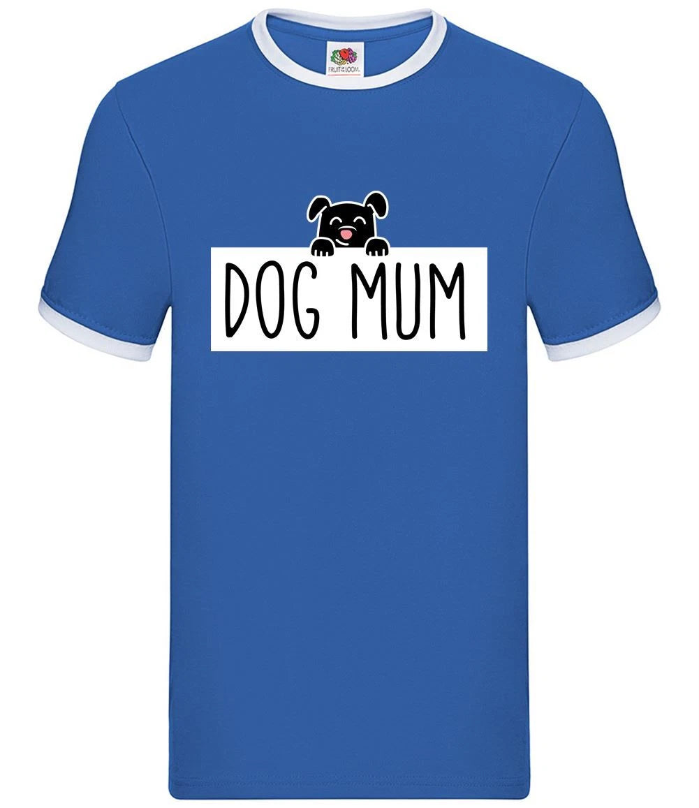 Dog Mum - Mens Ringer - Puppy Dog Owner Pet Lover Cute Adorable