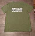 Introvert But Willing To Discuss WEED 420 Stoner Dispensary Tshirt Untag Large