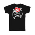 Labrastaff: Gift T-Shirt Dog Breed Pet I Love My Cute Puppy Dogs Pets Decorative