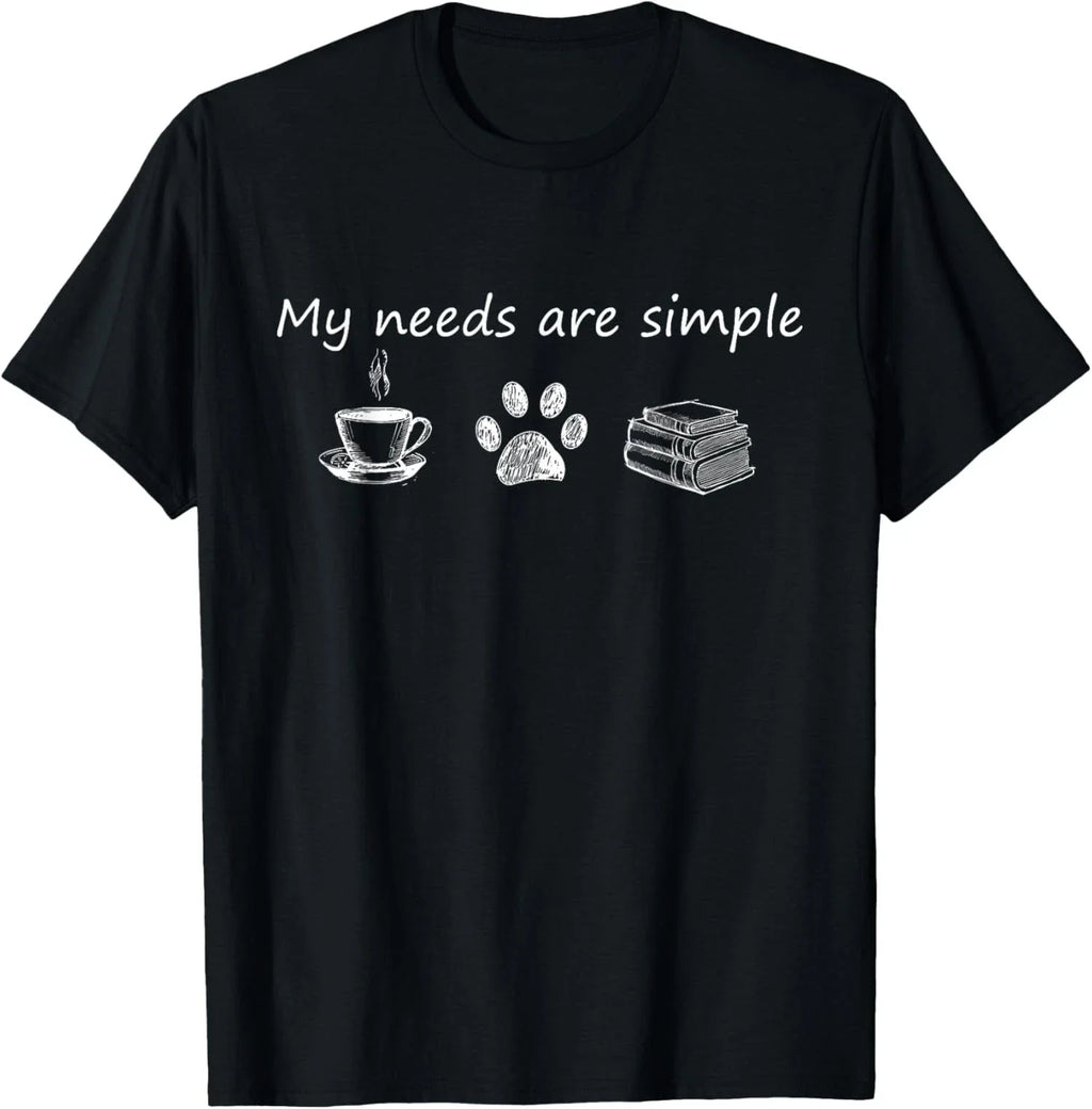 Funny Coffee Dog Book Lover Gift Unisex T-Shirt