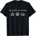 Funny Coffee Dog Book Lover Gift Unisex T-Shirt