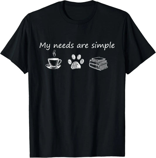 Funny Coffee Dog Book Lover Gift Unisex T-Shirt