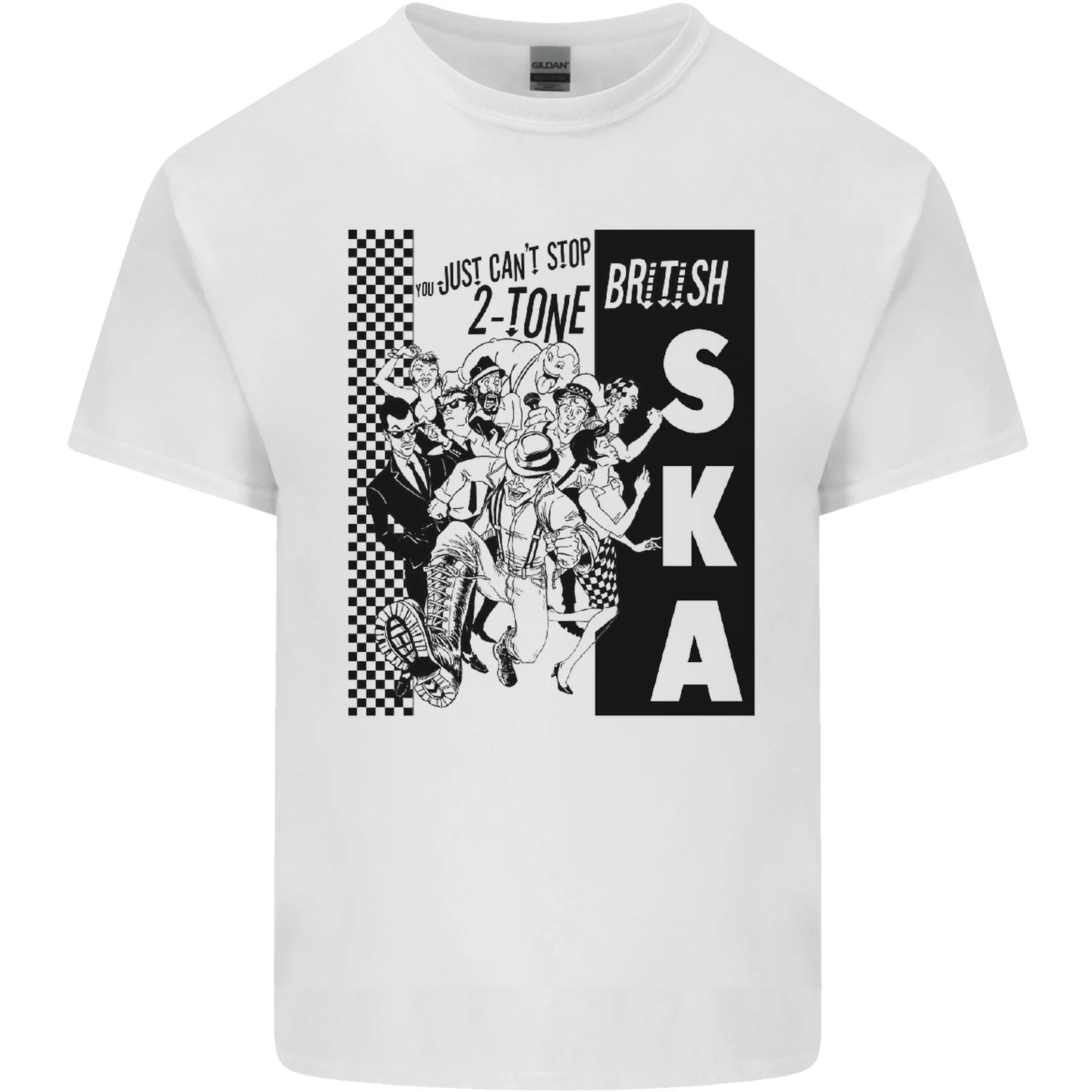 Cant Stop 2-Tone British SKA 2Tone Mens Light Cotton T-Shirt