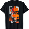 Graffiti Orange Abstract Art Modern Colors T-Shirt unisex Tee