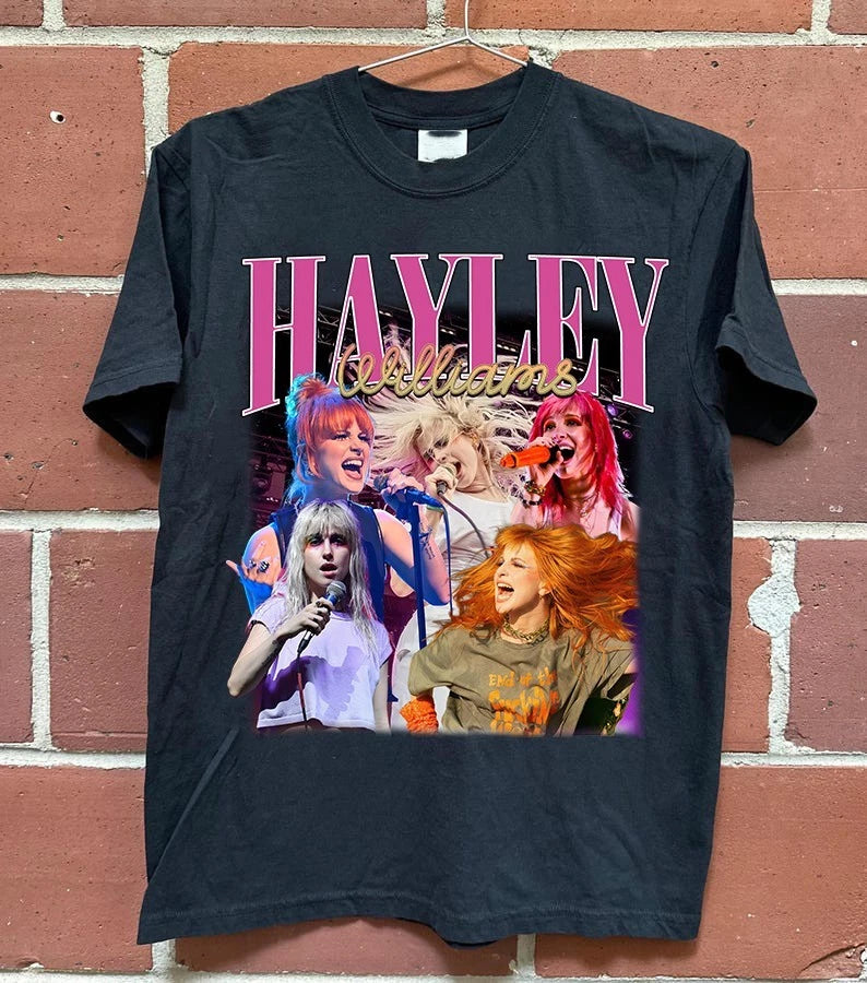 Hayley Williams Vintage Graphic T Shirt Rock Music Inspired Unisex Cotton Tee