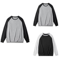 Men Polyester Long Sleeve T Shirt O Neck Color Blocking Casual Pullover Top