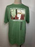 The Office Christmas Two Santas Ruthless Green Graphic T-Shirt Size XL NWT #329