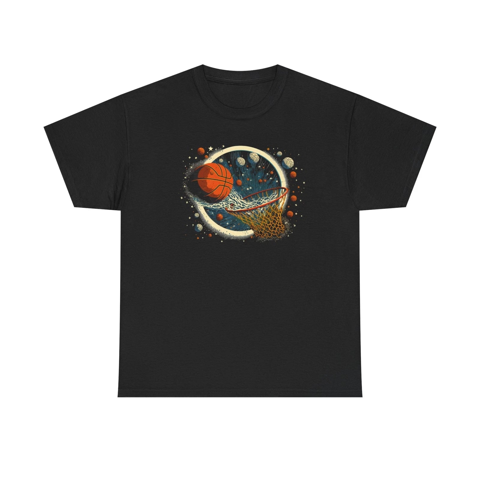 Basketball Graphic Unisex Heavy Cotton Tee | Sporty Gift, Athletic Wear, Cool