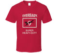 Eveready, T-shirt, Black Cat, 9, Nine, Lives,  Retro, Battery, Power, Logo