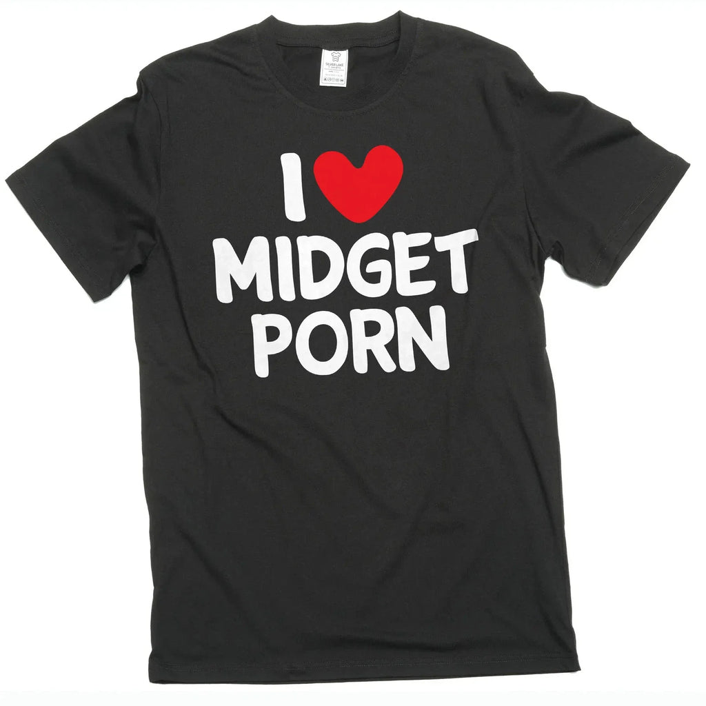 Men's funny I love Midget Porn inappropriate T-shirt