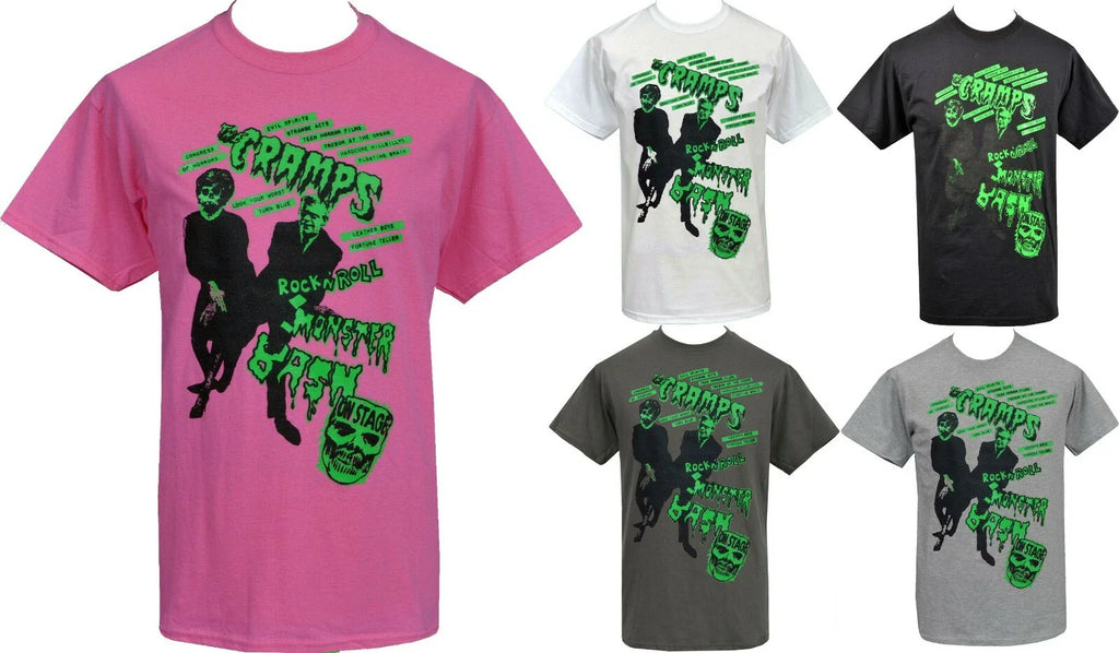 THE CRAMPS Mens Psychobilly T-Shirt FRANKENSTEINS MONSTER Horror Gig Poster