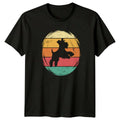 Miniature Schnauzer Dog Lover Vintage Sunset T-Shirt Schnauzer Dog Birthday Gift