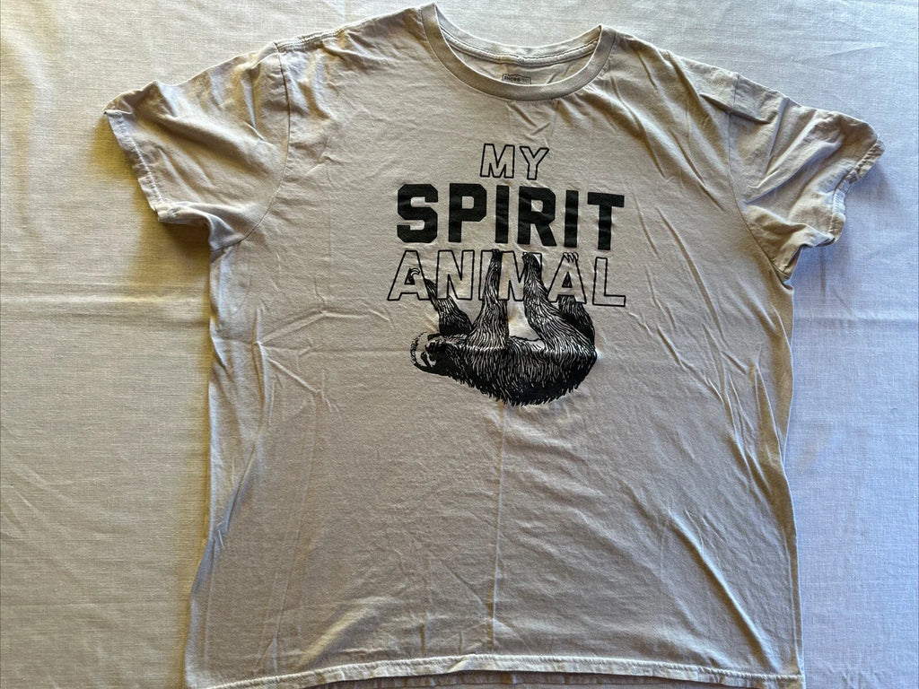 Graphic Tee “My Spirit Animal” Sloth XL