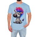 Funny Zebra Mens T-Shirt Cartoon Stylish Cute Retro Animal Lover Gift