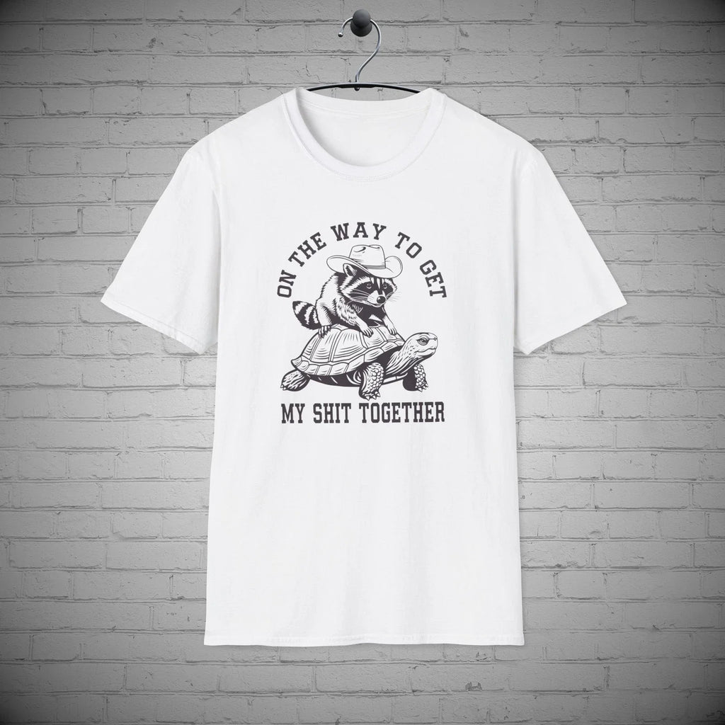 Raccoo T-Shirt, Turtle tee, On my way to get my shi* together, Sarcastic Gift