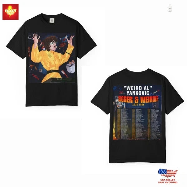 Weird Al Yankovic Bigger & Weirder 2026 Tour T-Shirt Unisex Full Size Tee