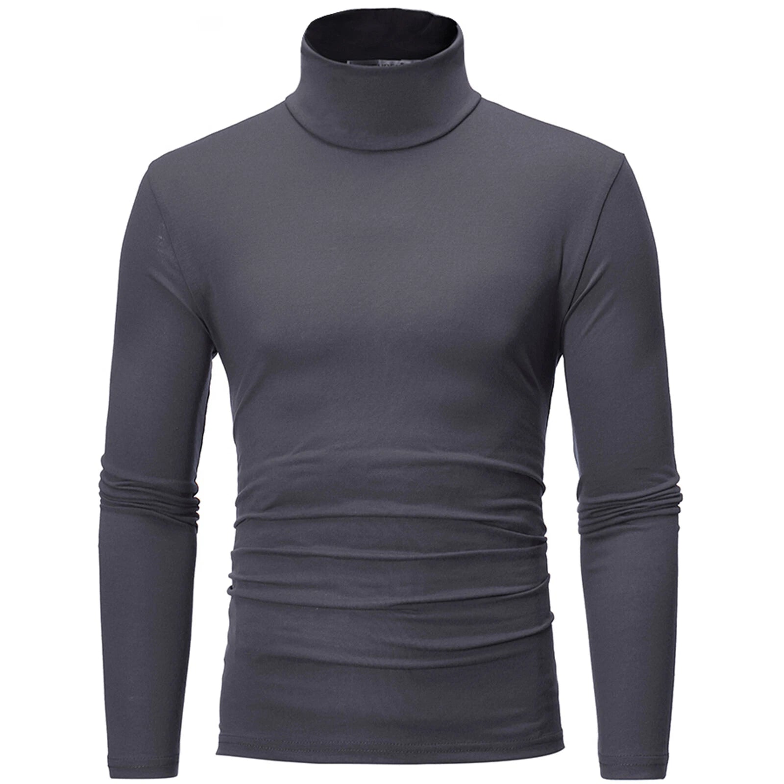 Men's Turtleneck Pullover Casual Slim Fit T-Shirt Long Sleeve Bottom AU