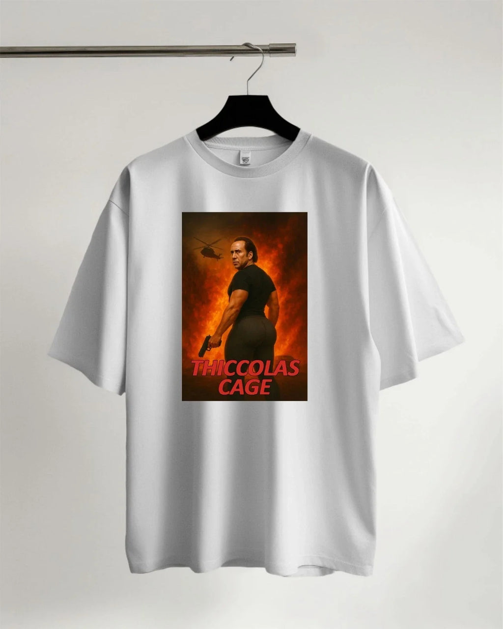 Thiccolas Cage Meme T-Shirt, Funny Meme Shirt, Meme Lover T Shirt, Gag Shirt