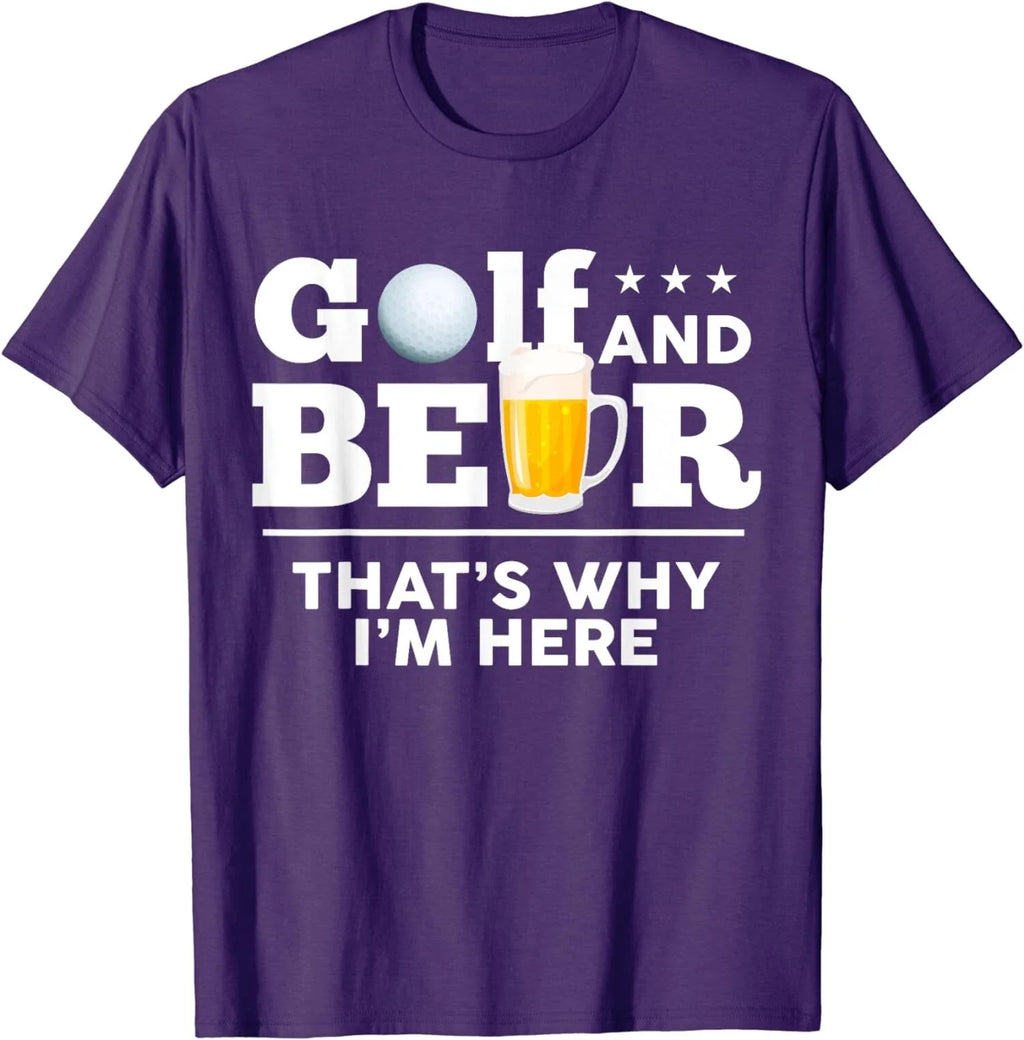 Golf And Beer Joke Dad Funny Father Drinking Birthday T-Shirt