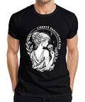Liberté Égalité Fraternité Woman Flower Vintage Statement Sarcasm Mens T-Shirt