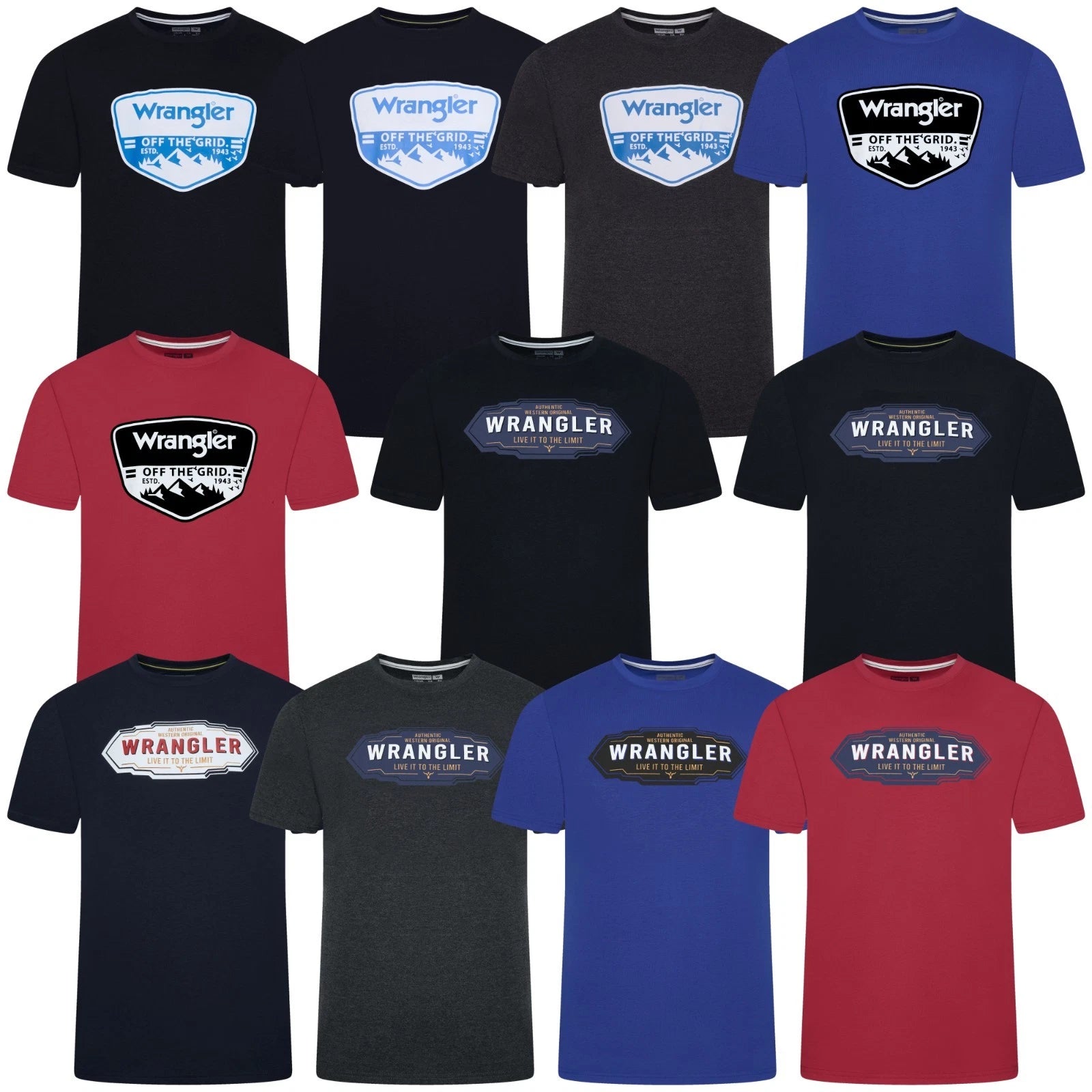 Wrangler Mens T-Shirt Graphic Print Cotton Stretch Tee New Casual Jersey Top