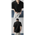 For Business Casual Men V-neck T-shirt Short Sleeve Blouse Short Sleeve Style
