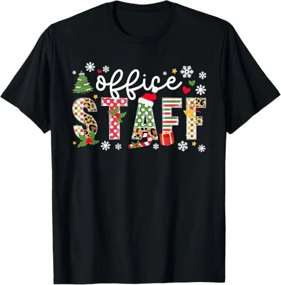 NEW! Office Staff Christmas Front Office Staff Xmas Party Tee T-Shirt S-5XL