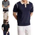 Men's Solid Short Sleeve Knit T-Shirt Casual Business Daily Wear Size L-3XL