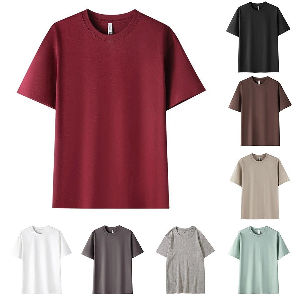 Polyester Spandex Men's Loose Short Sleeve T-Shirt for Sports and Daily Wear