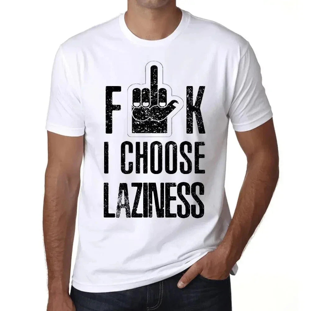 ULTRABASIC Homme Tee-Shirt F**k Je Choisis La Paresse F**k I Choose Laziness