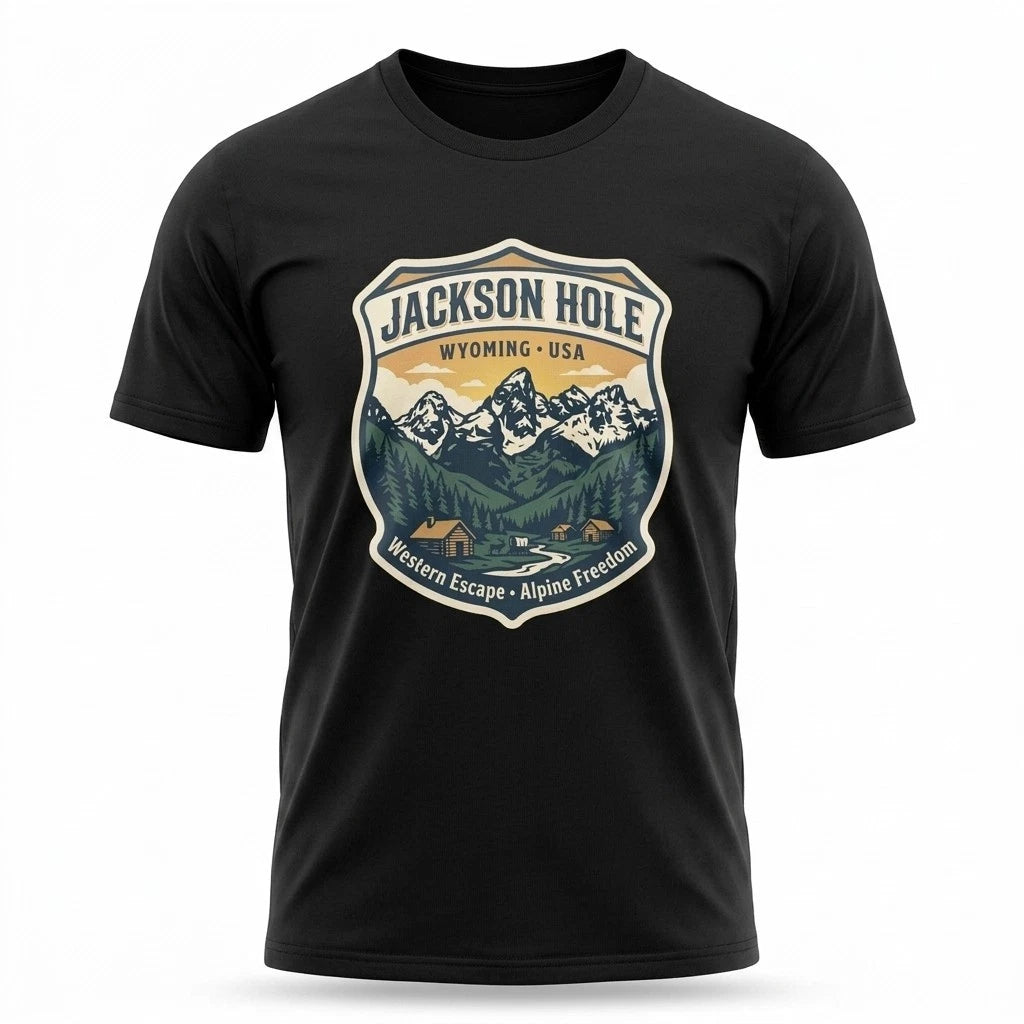 Jackson Hole Wyoming Mountain Escape Graphic T-Shirt Unisex Travel Tee