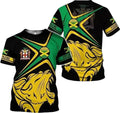 Custom Jamaica Flag Lion Shirt for Men Women Jamaican Pride T-Shirt 3D