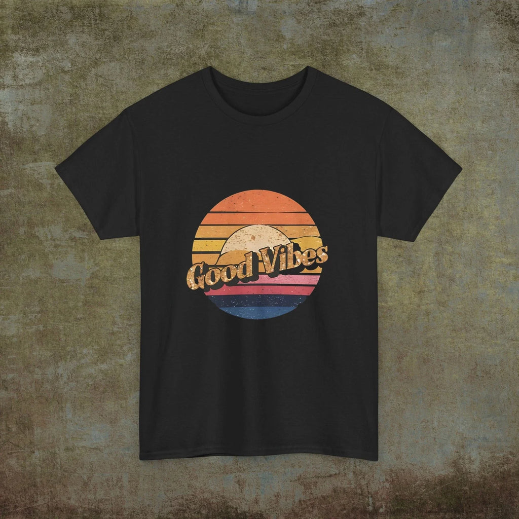 Good Vibes Retro Unisex Cotton Tee, Classic Design with a Retro Look and Feel