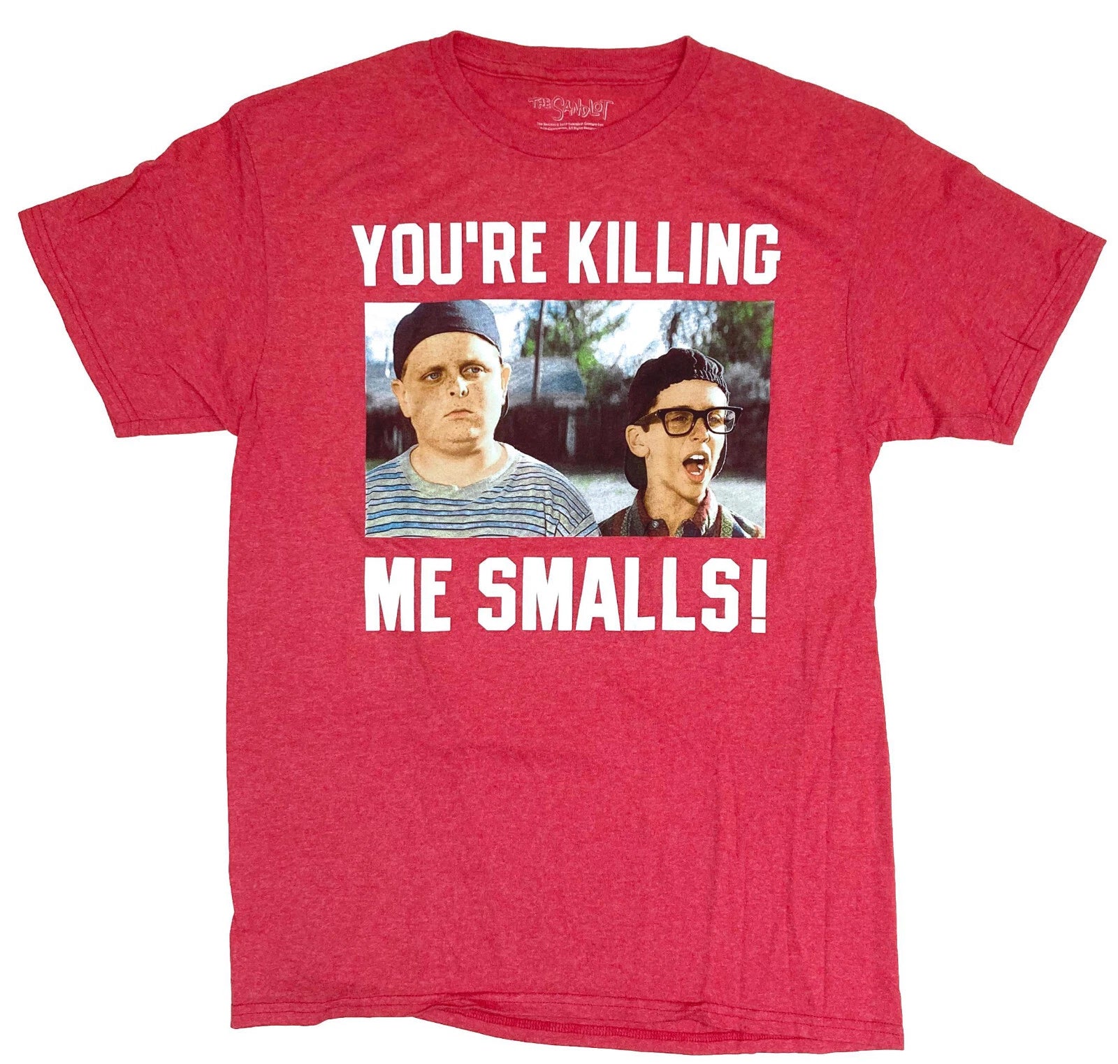 Sandlot You're Killing Me Smalls Men's Red Heather T-Shirt New