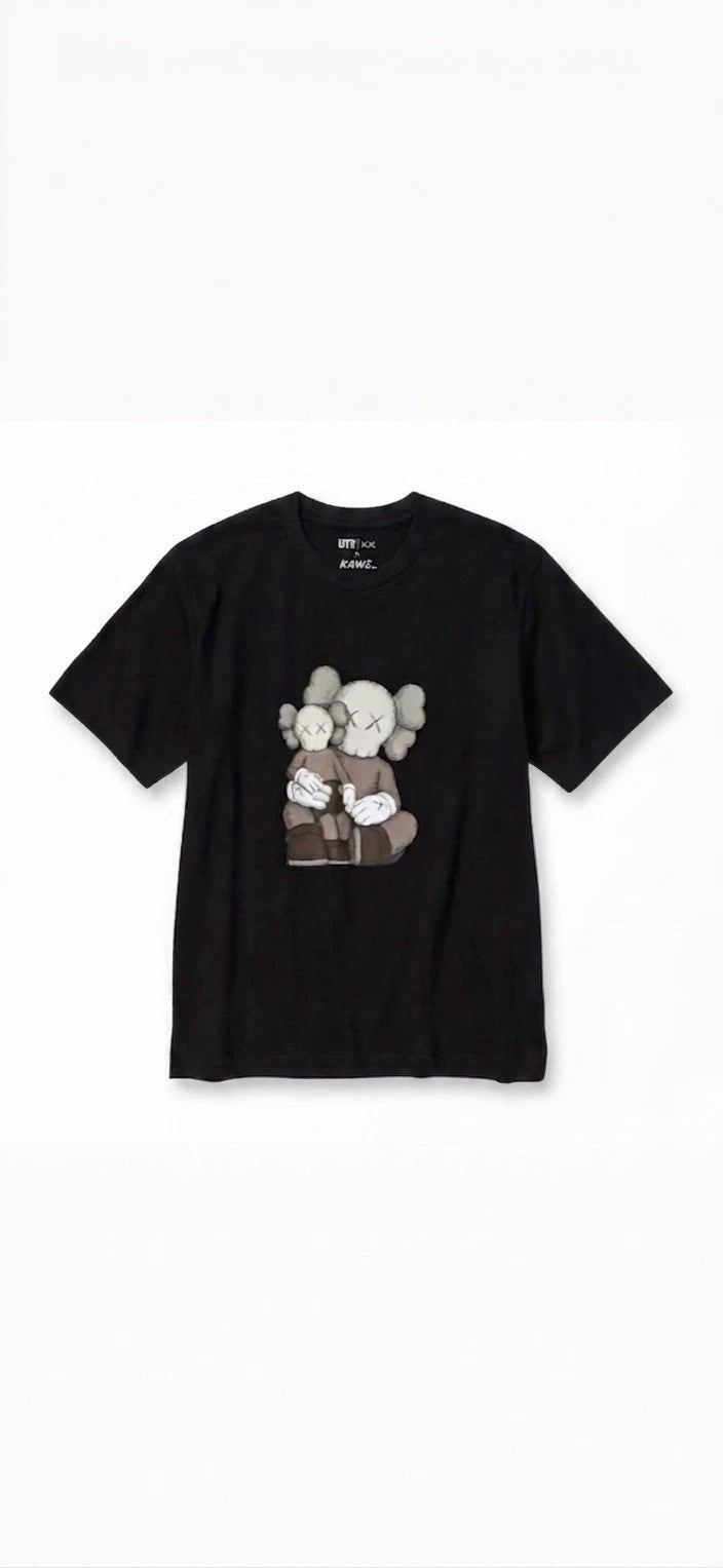 Uniqlo x KAWS T Shirt Mens Black Graphic Companion XX Logo Tee
