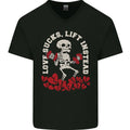 Love Sucks Gym Bodybuilding Singles Day Mens V-Neck Cotton T-Shirt
