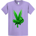 NEW Art Society 420 PEACE LEAF LAVENDER Tee Shirt SMALL-4XLARGE MADE IN USA