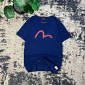 Vintage Evisu Y2K Big Logo Japanese Graphic T-Shirt Mens Navy Tee 1TS2