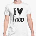 I Love Food T Shirt Funny Novelty Gift High Quality Stylish Text Tee