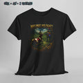 Funny RuneScape Meme T-Shirt – Why Must We Fight Knight vs Cow Gaming Tee