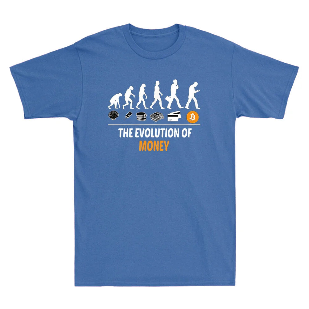 BTC Evolution Of Money Tee Funny BTC    currency Meme Men's T-Shirt