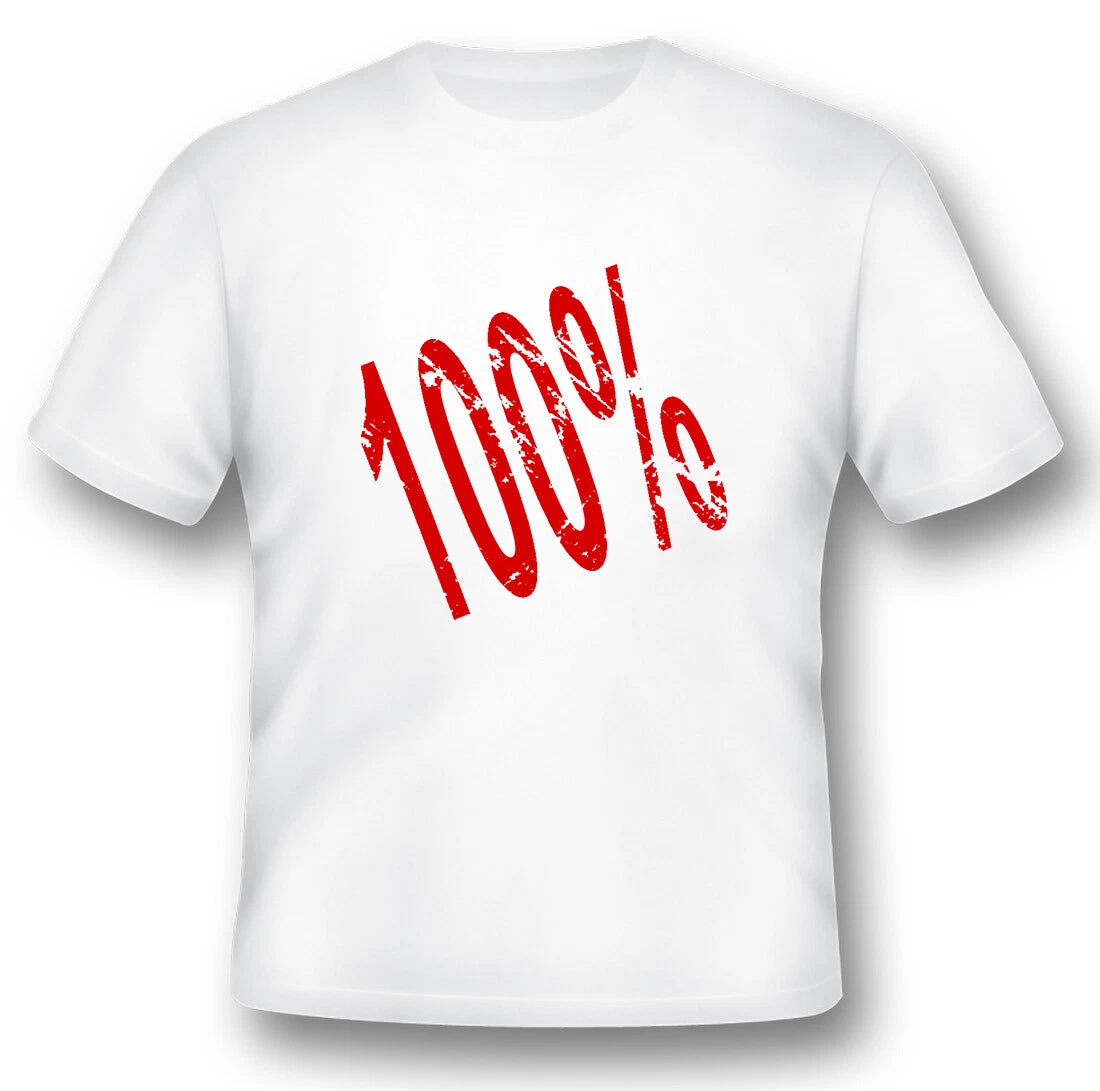 100 percent black or white tee shirt funny humor