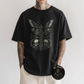 Y2K Grunge Aesthetic Alt Goth Skull Cross Gothic Green T-Shirt
