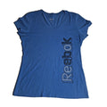 Reebok Blue V-Neck T-Shirt Size Large 2017