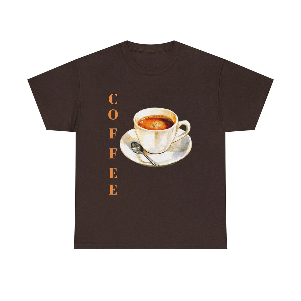 Coffee Lover Unisex Heavy Cotton T-Shirt, Summer Tee, Great Gift for Baristas.