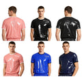 Men Top Daily Wear Tops Elastic Hem T-shirt Workout Water Resistant Carnival
